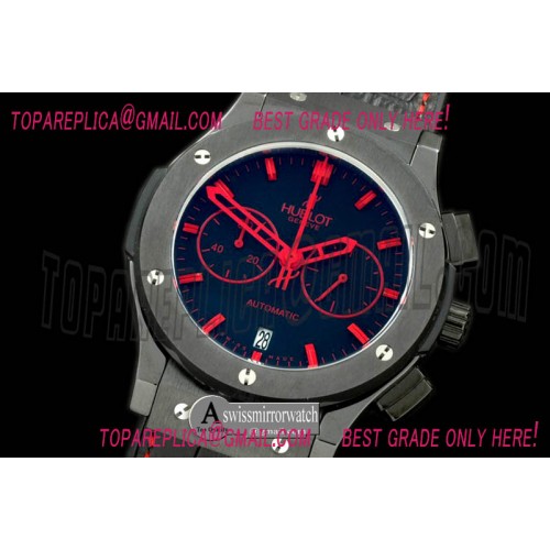 Hublot Classic Fusion Chrono PVD/LE All Blk Red Jap Quartz