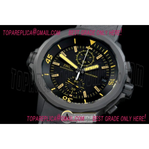 IWC 2013 Aquatimer PVD/RU Black/Ylw Jap Quartz