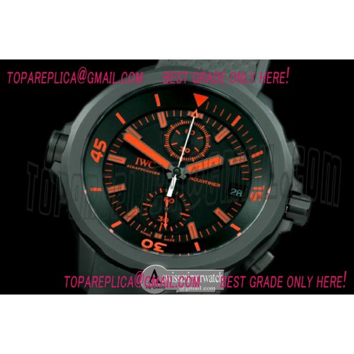 IWC 2013 Aquatimer PVD/RU Black/Org Jap Quartz