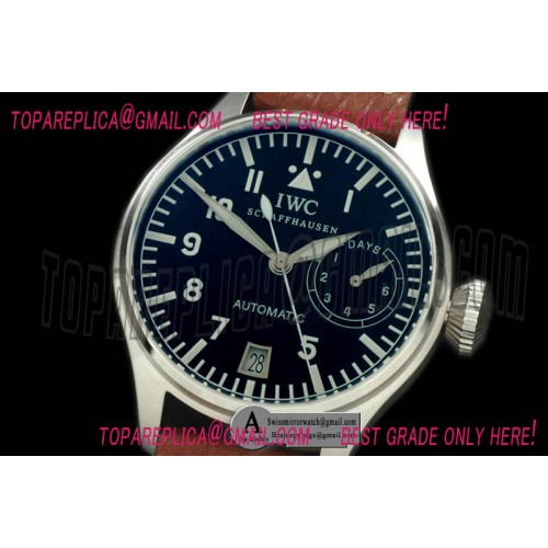 Replica IWC  Big Pilot 5002 IW5002-01 SS/Leather Black Asia 25J Watches