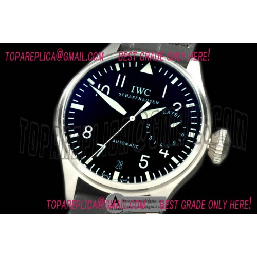 Replica IWC Big Pilot 5004 IW5004-01 SS/Leather Black Asia 25J Watches