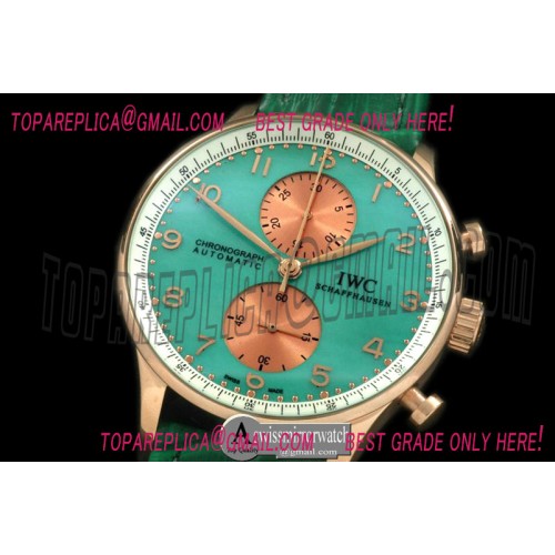 IWC Portuguese Chrono RG/LE MOP L-Green Jap OS20