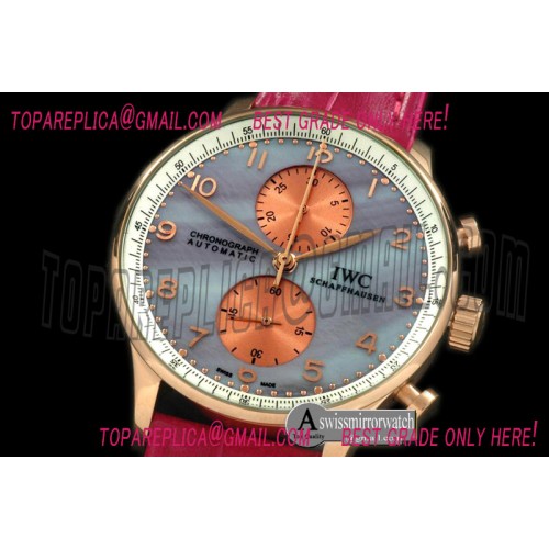 IWC Portuguese Chrono RG/LE MOP L-Blue Jap OS20