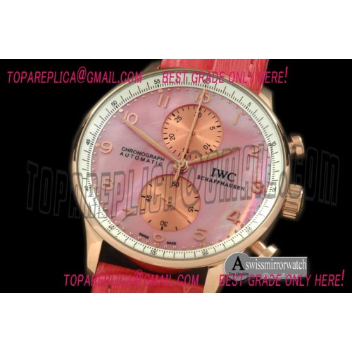IWC Portuguese Chrono RG/LE MOP Pink Jap OS20