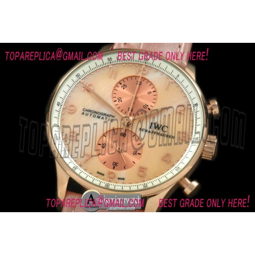IWC Portuguese Chrono RG/LE MOP Rose Jap OS20