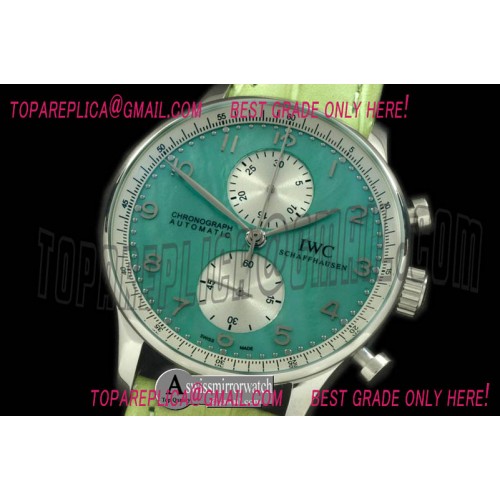 IWC Portuguese Chrono SS/LE MOP Green Jap OS20 IWC Portuguese Chrono SS/LE MOP Green Jap OS20