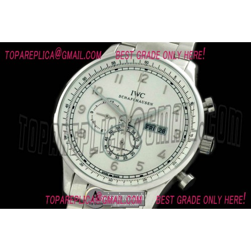 IWC Portuguese Chrono Day/Date SS/SS White Jap OS20