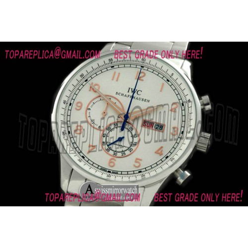 IWC Portuguese Chrono Day/Date SS/SS White/Gold Jap OS20