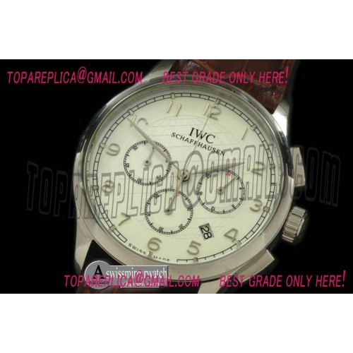 IWC Portuguese Grande Chrono SS/LE White/Sliver Jap OS20
