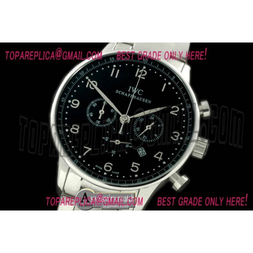 IWC Portuguese Chrono SS/SS Black Jap OS20