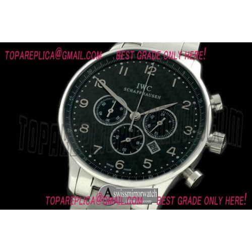 IWC Portuguese Chrono SS/SS Black Jap OS20