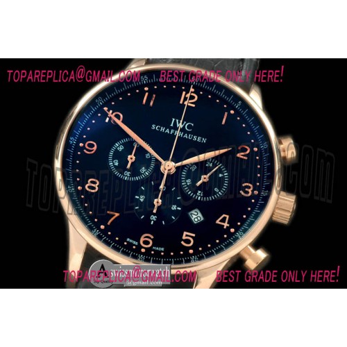 IWC Portuguese Chrono RG/LE Black Jap OS20