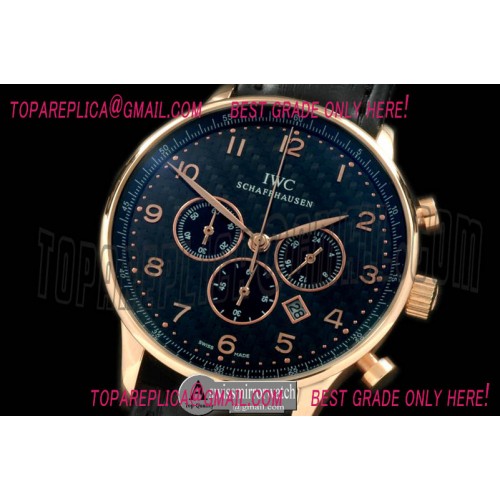IWC Portuguese Chrono RG/LE Black Jap OS20