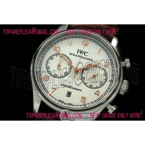 IWC Portuguese Chrono SS/LE White/R-Gold Jap OS20
