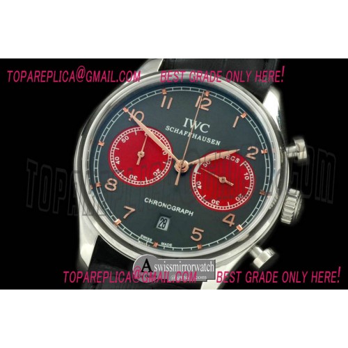 IWC Portuguese Chrono SS/LE Grey/Red Jap OS20