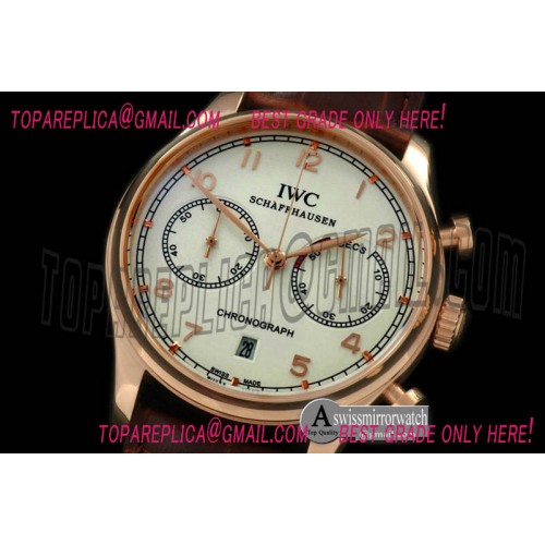 IWC Portuguese Chrono RG/LE White/R-Gold Jap OS20