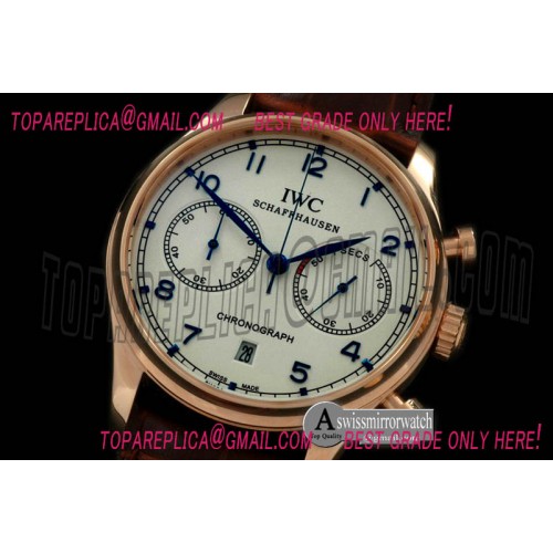 IWC Portuguese Chrono RG/LE White/Blue Jap OS20 IWC Portuguese Chrono RG/LE White/Blue Jap OS20