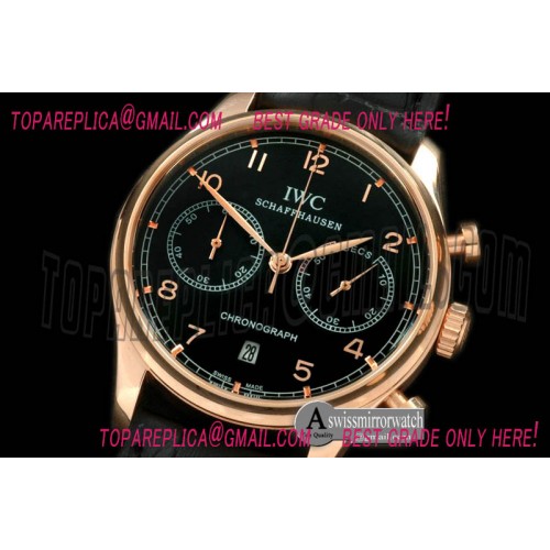 IWC Portuguese Chrono RG/LE Black/R-Gold Jap OS20