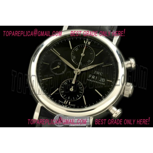 IWC Portofino Chronograph V2 SS/LE Black A-7750 28800bph