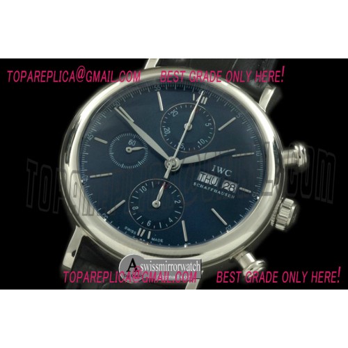 IWC Portofino Chronograph V2 SS/LE Blue A-7750 28800bph IWC Portofino Chronograph V2 SS/LE Blue A-7750 28800bph