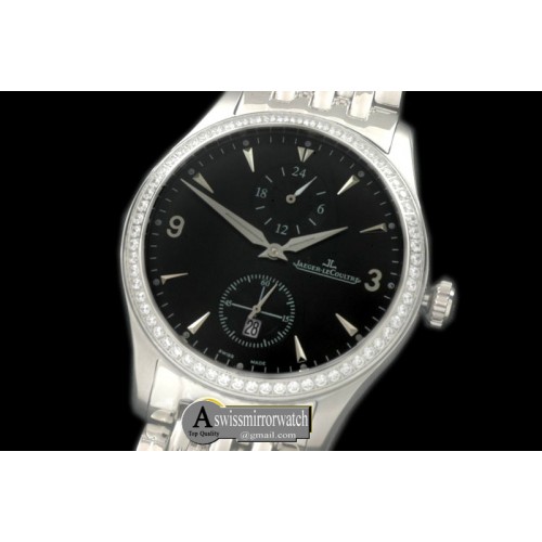 Jaeger-LeCoultre Master Duo Time SS/SS Black Asian 2824