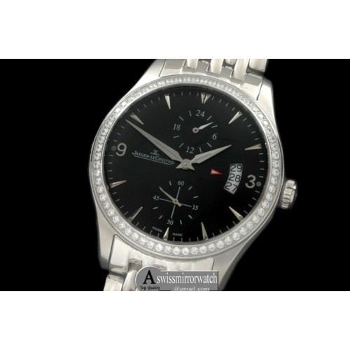 Jaeger-LeCoultre Master Duo Time SS/SS Black Asian 2824