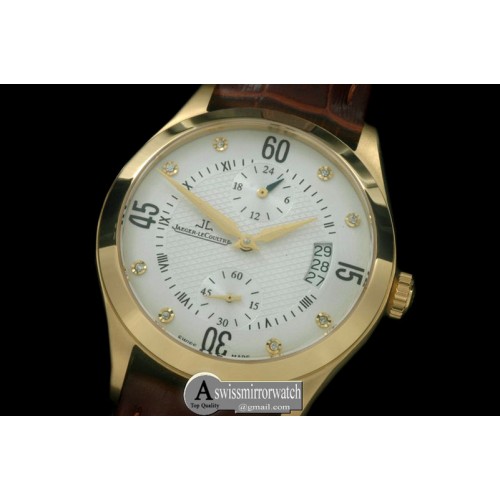 Jaeger-LeCoultre Master Duo Time YG/LE White Asian 2824