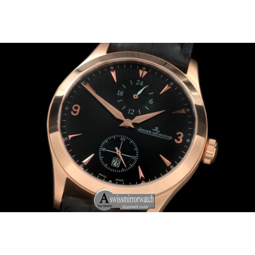 Jaeger-LeCoultre Master Duo Time RG/LE Black Asian 2824