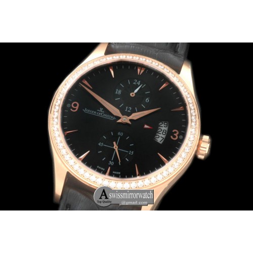 Jaeger-LeCoultre Master Duo Time RG/LE Black Asian 2824