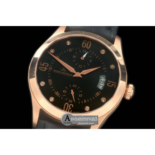 Jaeger-LeCoultre Master Duo Time RG/LE Black Asian 2824