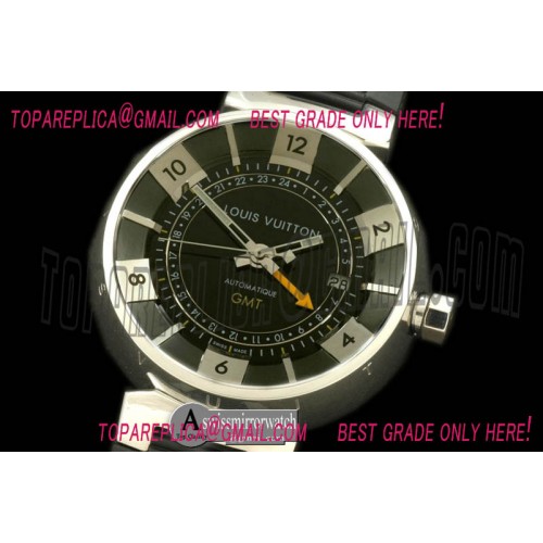 Louis Vuitton Tambour GMT LV Cup SS/RU Black A-2836
