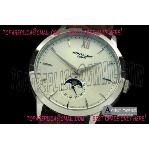 Montblanc Men Star Classic Secs/Day Phase SS/LE White Jap Quartz Montblanc Men Star Classic Secs/Day Phase SS/LE White Jap Quartz
