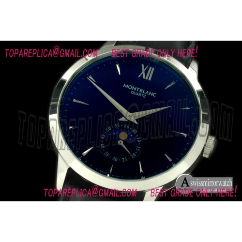 Montblanc Men Star Classic Secs/Day Phase SS/LE Black Jap Quartz Montblanc Men Star Classic Secs/Day Phase SS/LE Black Jap Quartz