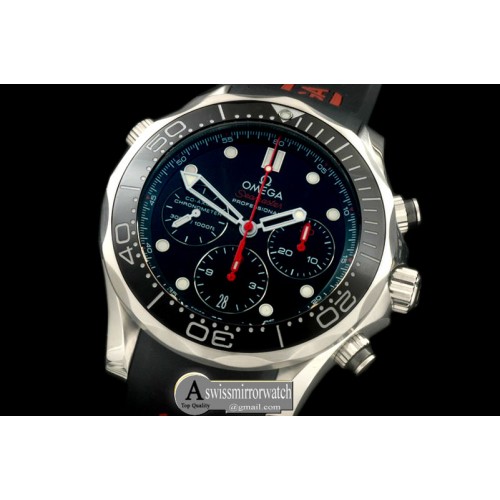 Omega Seamaster Pro 300M Chrono SS/RU Black A-7750 Omega Seamaster Pro 300M Chrono SS/RU Black A-7750
