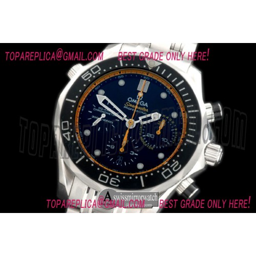 Omega Seamaster Pro 300M Chrono SS/SS Blk/Ylw A-7753 Omega Seamaster Pro 300M Chrono SS/SS Blk/Ylw A-7753