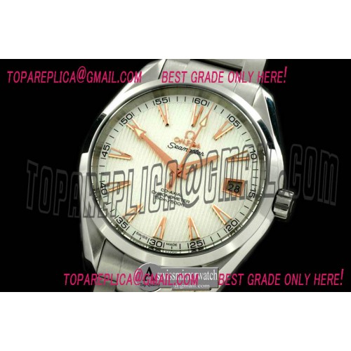Omega Aqua Terra Auto SS/SS White/RG Swiss 2836