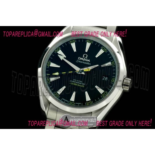 Omega Aqua Terra Auto SS/SS Black Swiss 2836