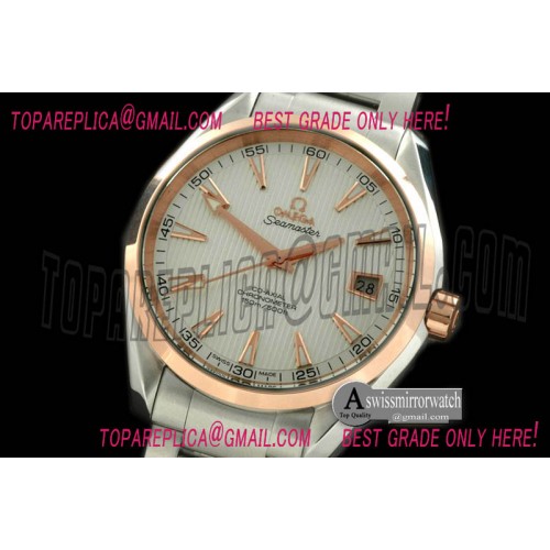 Omega Aqua Terra Auto SS/RG White Swiss 2836