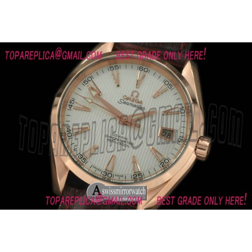 Omega Aqua Terra Auto RG/LE White Swiss 2836