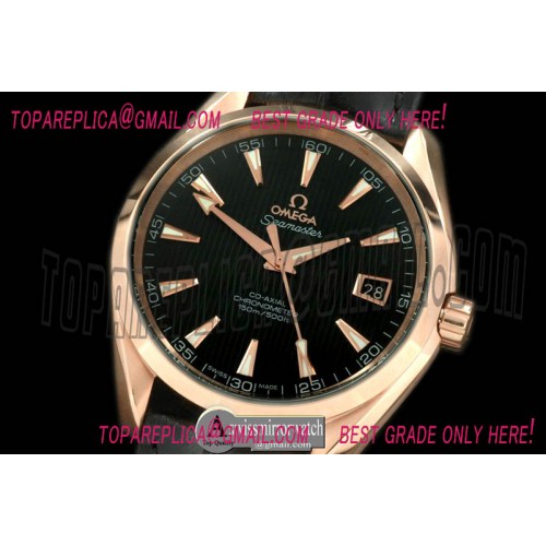 Omega Aqua Terra Auto RG/LE Black Swiss 2836