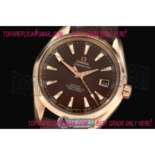 Omega Aqua Terra Auto RG/LE Brown Swiss 2836