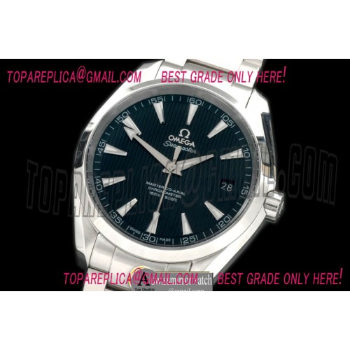 Omega Aqua Terra Auto SS/SS Black Miyota 8205