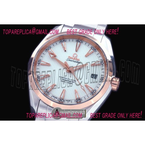 Omega Aqua Terra Auto SS/RG White Miyota 8205