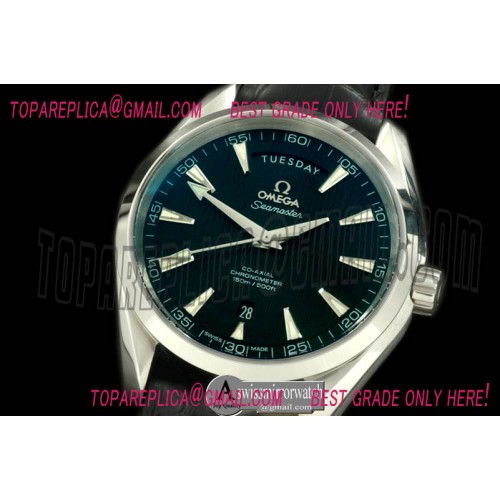 Omega Aqua Terra Day/Date SS/SS Black S-2836