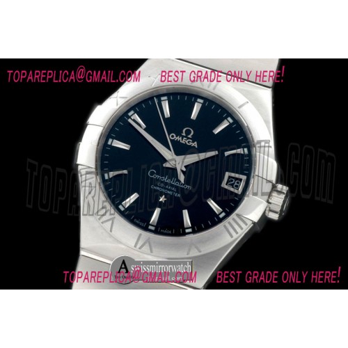 Omega Double Eagle Men Auto SS/SS Black Miyota 9105 Omega Double Eagle Men Auto SS/SS Black Miyota 9105