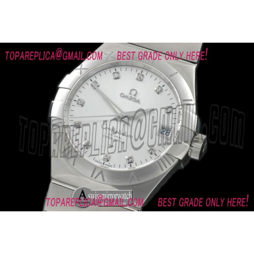 Omega Double Eagle Men Auto SS/SS Silver Diam Miyota 9105 Omega Double Eagle Men Auto SS/SS Silver Diam Miyota 9105