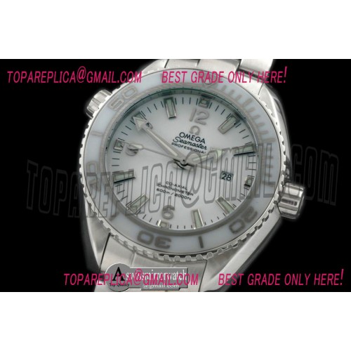 Omega Planet Ocean Ceramic SS/SS White Swiss 2824