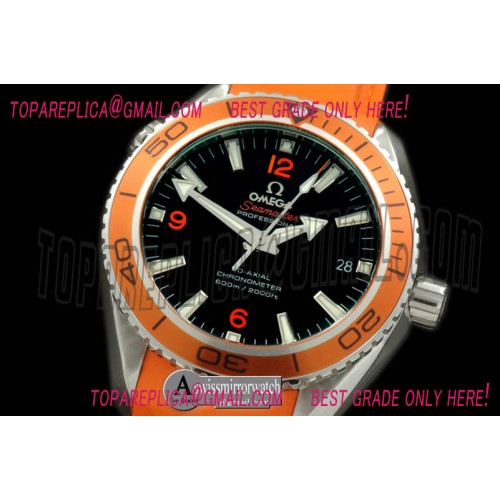 Omega P-Ocean Ceramic SS/RU Orange Swiss 2824