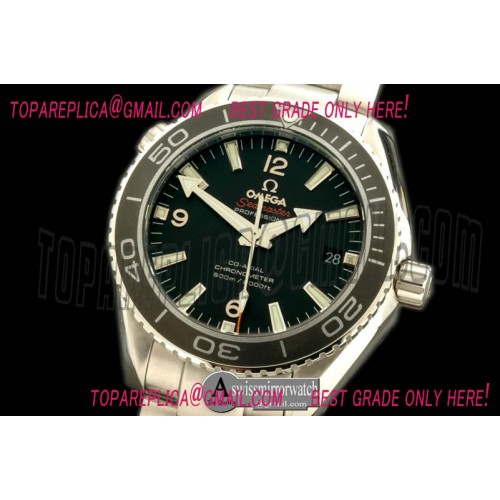 Omega Planet Ocean Ceramic SS/SS Black Asian 2826