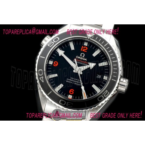 Omega Planet Ocean Ceramic SS/SS Black Miyota 8205